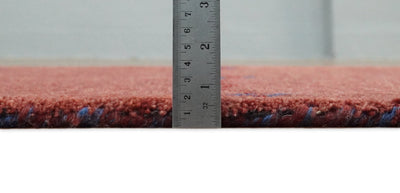 Small 2x3 Red Rust Wool Hand Knotted traditional Southwestern Gabbeh | TRDCP16923 - The Rug Decor