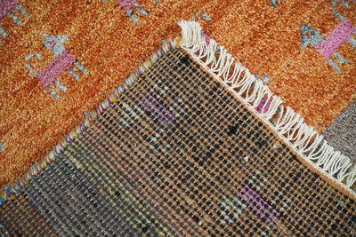 Small 2x3 Rust Gray Wool Hand Knotted traditional Persian Vintage Antique Southwestern Gabbeh | TRDCP36423 - The Rug Decor