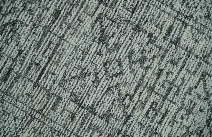 Small Entryway 2x3 Hand Knotted Ivory and Charcoal Tribal Conteporary Wool Rug - The Rug Decor