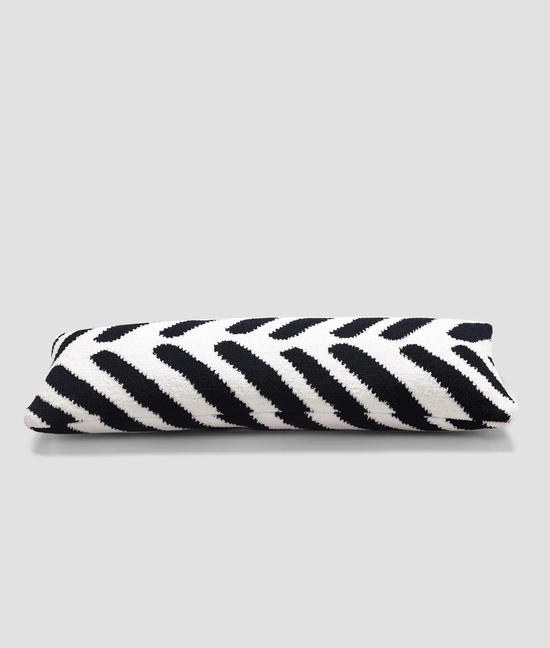 Soft And Comfy Black and White Chevron Tulum Lumbar Pillow - The Rug Decor