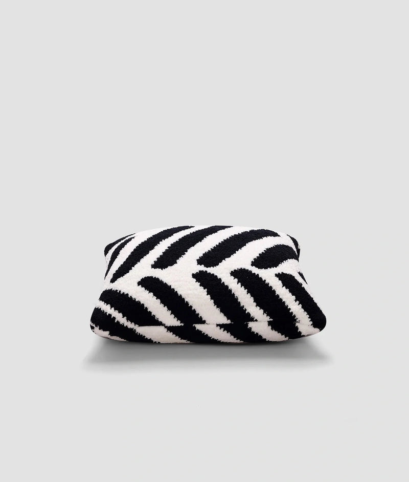 Soft And Comfy Black and White Chevron Tulum Throw Pillow - The Rug Decor