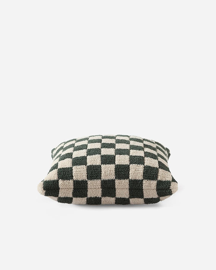 Soft and Comfy Mardi Gras and Midnight - Off White, Moss - Sahara Tan and Mocha - Sahara Tan Checkerboard Throw Pillow - The Rug Decor