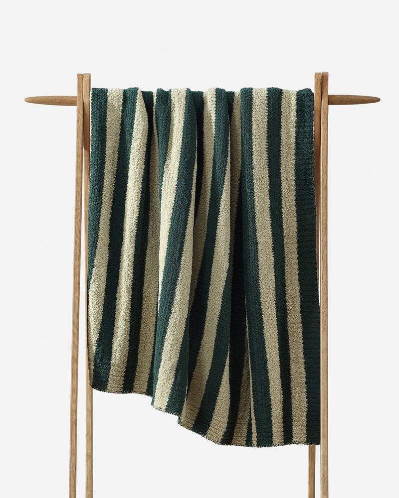 Soft and Cozy Cherry and Forest Striped Sunset Soiree Lightweight Throw - The Rug Decor