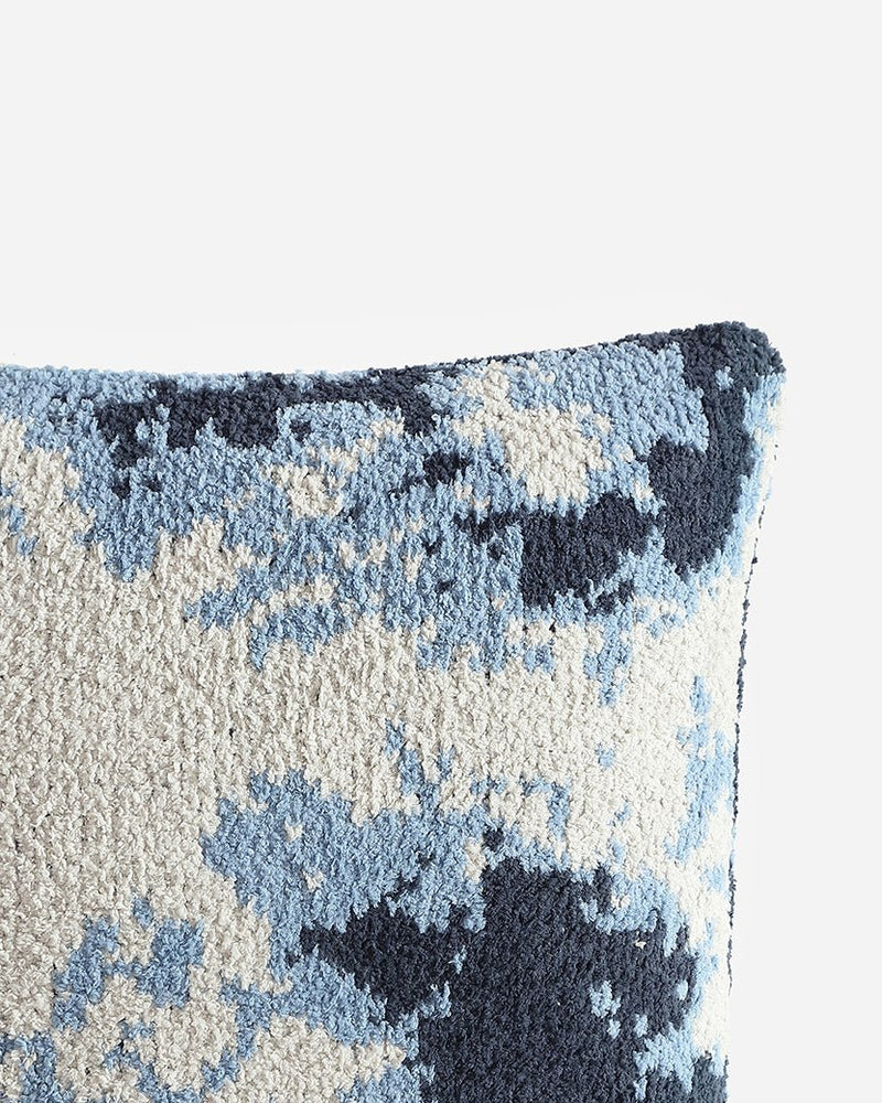Soft and Cozy Modern Abstract Ocean and Desert Pixel Throw Pillow - The Rug Decor