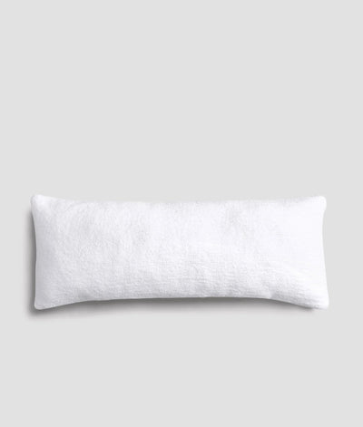 Soft and Stylish Solid Cloud Gray, Taupe, Midnight and Clear White Snug Lumbar Pillow - The Rug Decor