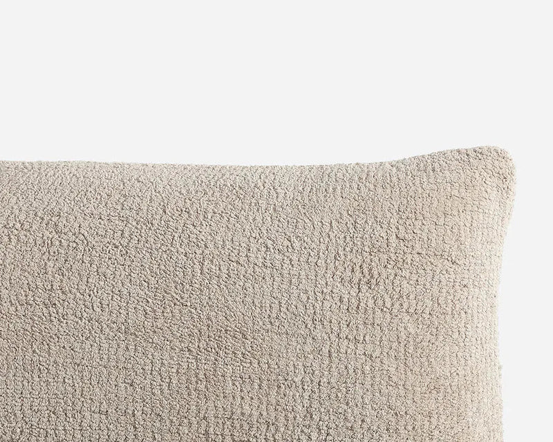 Soft and Stylish Solid Cloud Gray, Taupe, Midnight and Clear White Snug Lumbar Pillow - The Rug Decor