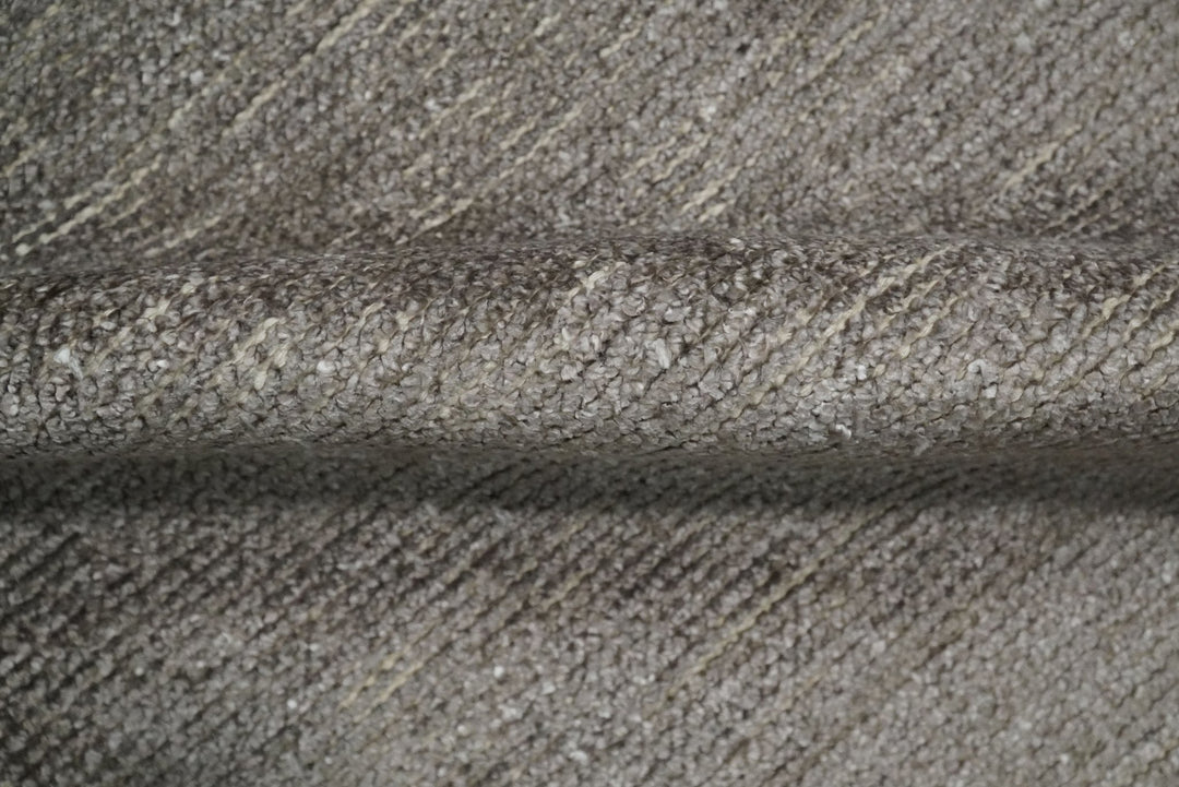 Solid 2x3 Brown Hand Knotted Entryway Silk Area Rug | TRD29784 - The Rug Decor