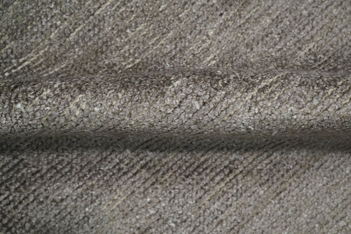Solid 2x3 Brown Hand Knotted Entryway Silk Area Rug | TRD29784 - The Rug Decor