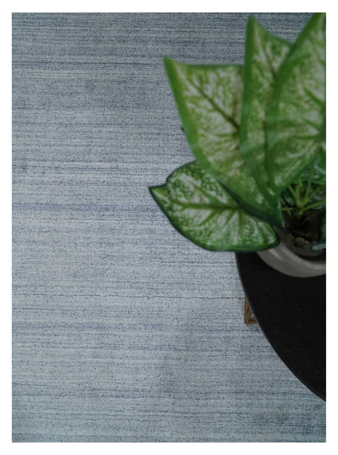 Solid Blue Silver Scandinavian 5x7 Blended Wool Flatwoven Area Rug, Dinning, Kids Rug | HL35 - The Rug Decor