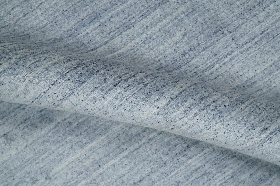 Solid Blue Silver Scandinavian 5x7 Blended Wool Flatwoven Area Rug, Dinning, Kids Rug | HL35 - The Rug Decor
