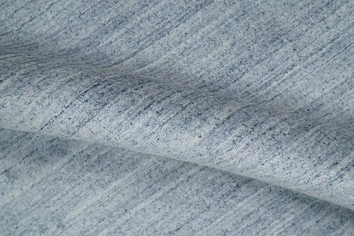 Solid Blue Silver Scandinavian 5x7 Blended Wool Flatwoven Area Rug, Dinning, Kids Rug | HL35 - The Rug Decor