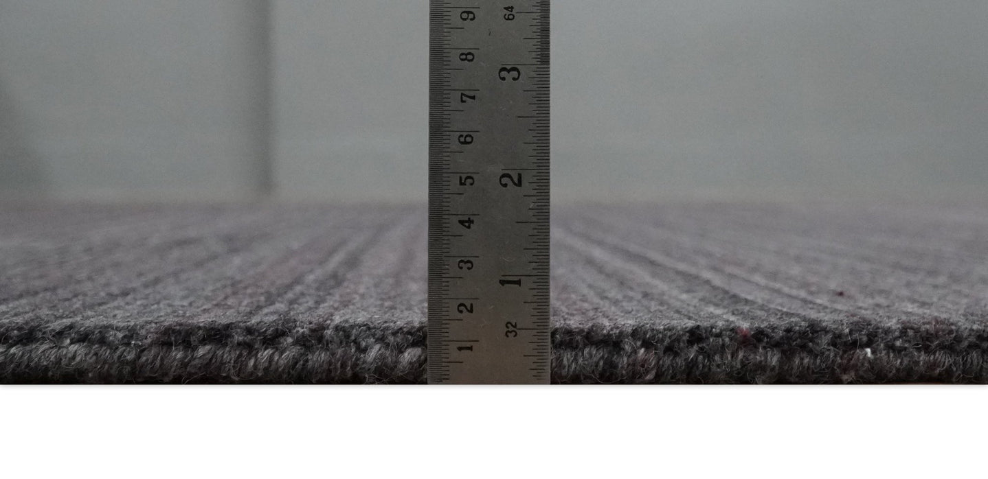 Solid Charcoal Scandinavian 5x7 Blended Wool Flatwoven Area Rug, Dinning, Kids Rug | HL14 - The Rug Decor