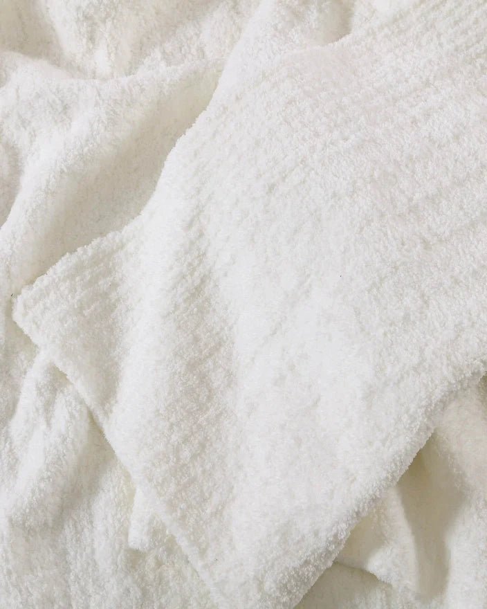Solid Cloud Gray, Blush, Taupe, Sage and Off White Ribbed Lightweight Throw - The Rug Decor