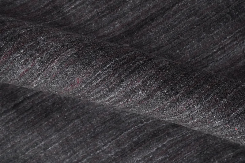 Solid Dark Purple Scandinavian 5x7 Blended Wool Flatwoven Area Rug, Dinning, Kids Rug | HL38 - The Rug Decor