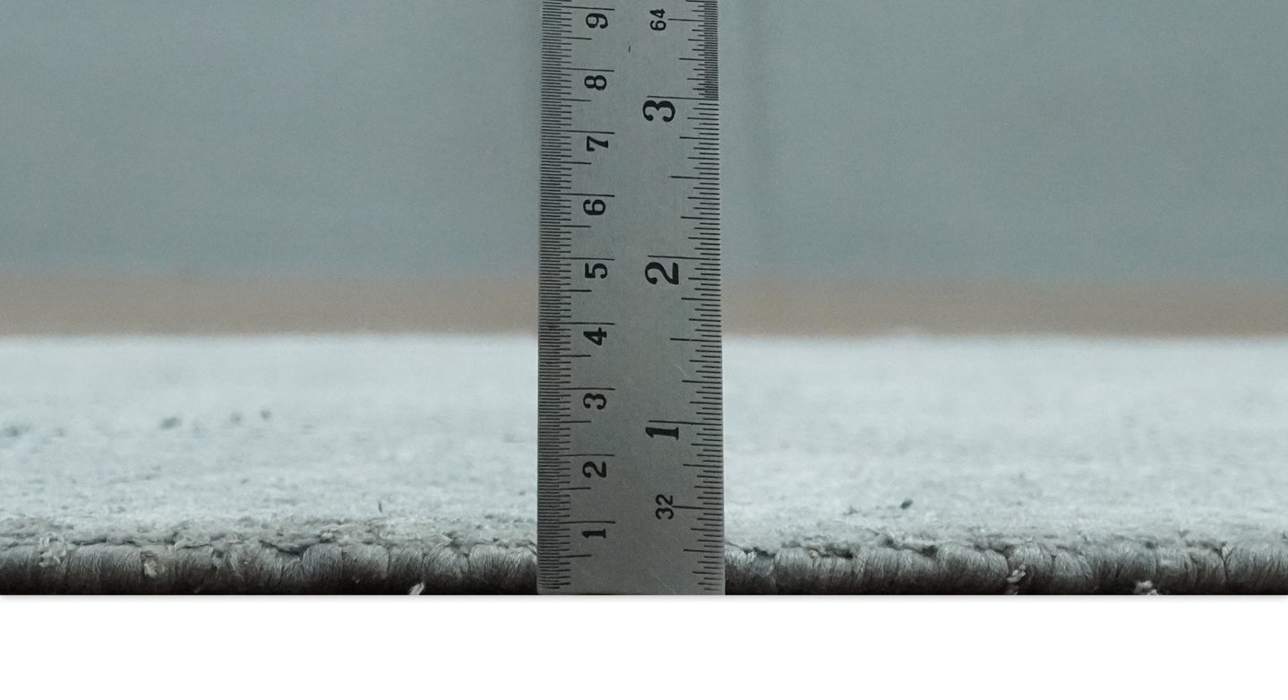 Solid Gray 2x3 Modern Geometrical Cross diamond design Hand Made art silk Area Rug | N2223 - The Rug Decor