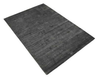 Solid Gray Scandinavian 5x7 Blended Wool Flatwoven Area Rug | HL21 - The Rug Decor