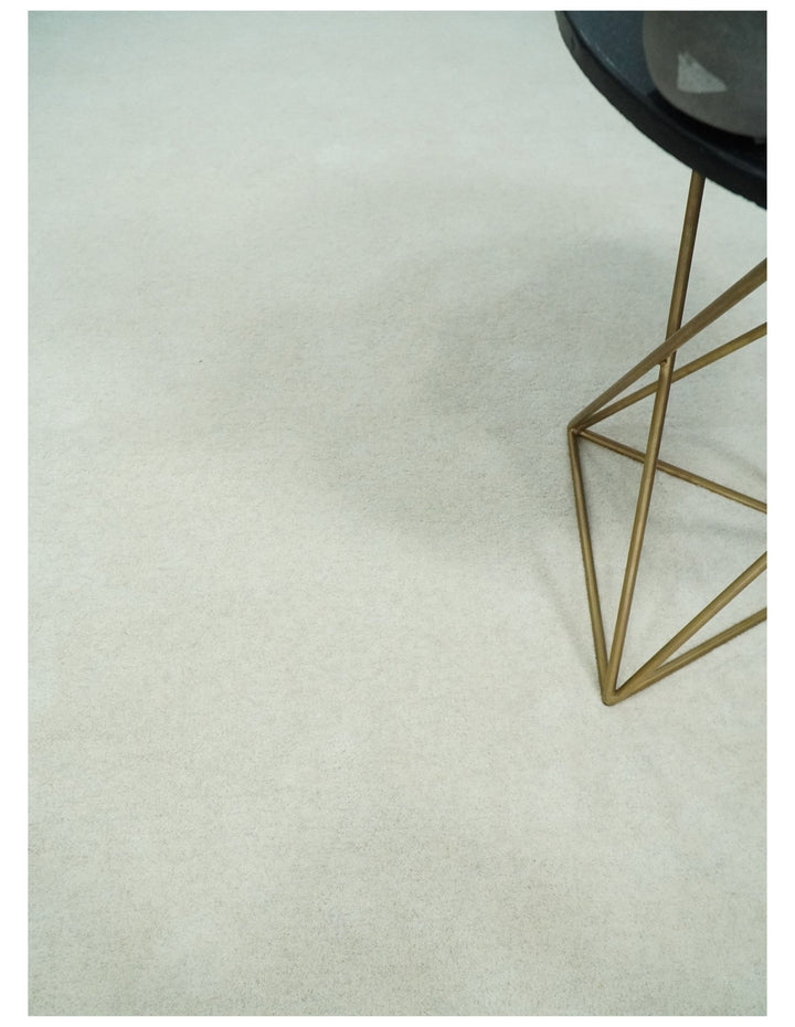 Solid Ivory White Hand Tufted Multi size 5x8, 6x9 and 8x10 Area Rug, Layering, Kids Rug | SOL6 - The Rug Decor