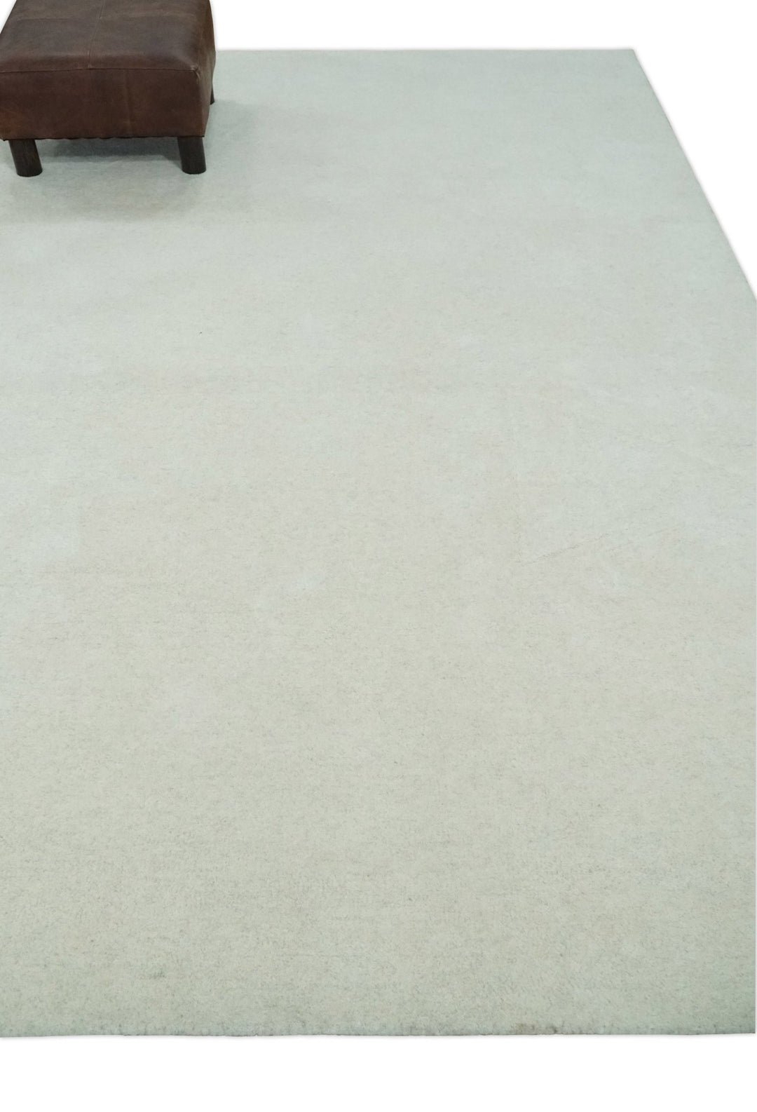 Solid Ivory White Hand Tufted Multi size 5x8, 6x9 and 8x10 Area Rug, Layering, Kids Rug | SOL6 - The Rug Decor