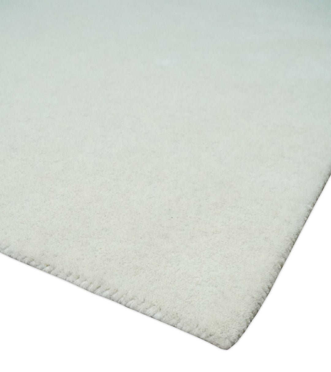 Solid Ivory White Hand Tufted Multi size 5x8, 6x9 and 8x10 Area Rug, Layering, Kids Rug | SOL6 - The Rug Decor