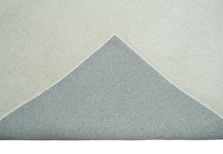 Solid Ivory White Hand Tufted Multi size 5x8, 6x9 and 8x10 Area Rug, Layering, Kids Rug | SOL6 - The Rug Decor