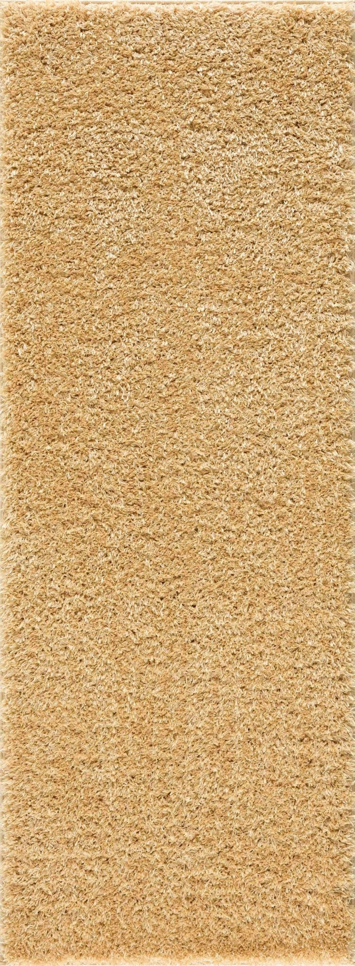 Solid Machine Woven Peach Gold Plush wool area rug - The Rug Decor