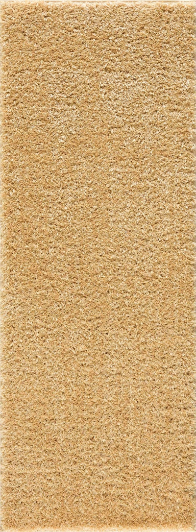 Solid Machine Woven Peach Gold Plush wool area rug - The Rug Decor