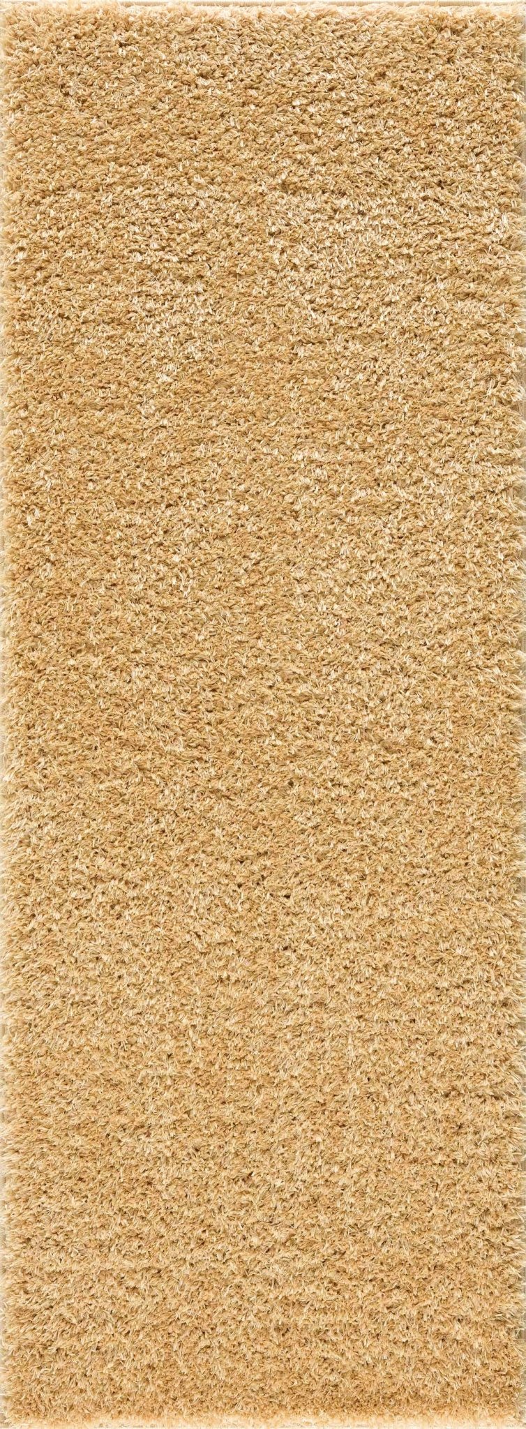 Solid Machine Woven Peach Gold Plush wool area rug - The Rug Decor