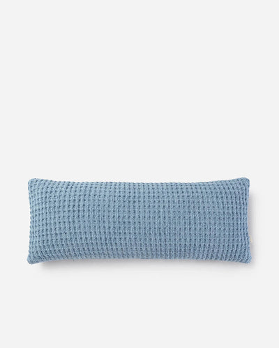 Solid Multi Color Crocheted Snug Waffle Lumbar Pillow - The Rug Decor