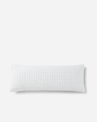Solid Multi Color Crocheted Snug Waffle Lumbar Pillow - The Rug Decor