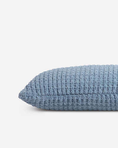 Solid Multi Color Crocheted Snug Waffle Lumbar Pillow - The Rug Decor
