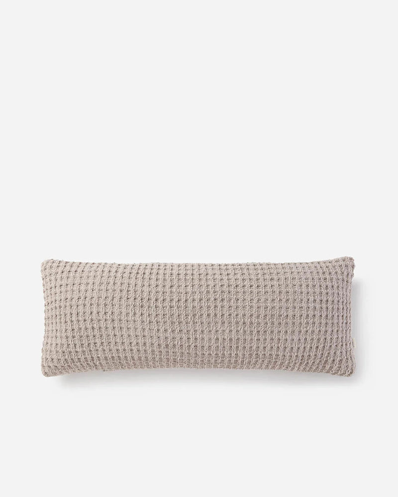 Solid Multi Color Crocheted Snug Waffle Lumbar Pillow - The Rug Decor