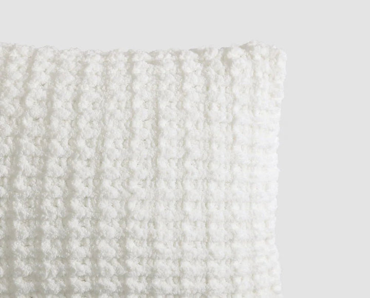 Solid Multi Color Crocheted Snug Waffle Mini Pillow - The Rug Decor