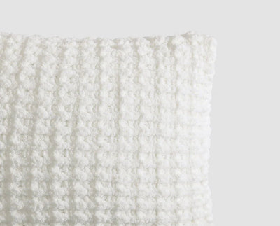 Solid Multi Color Crocheted Snug Waffle Mini Pillow - The Rug Decor