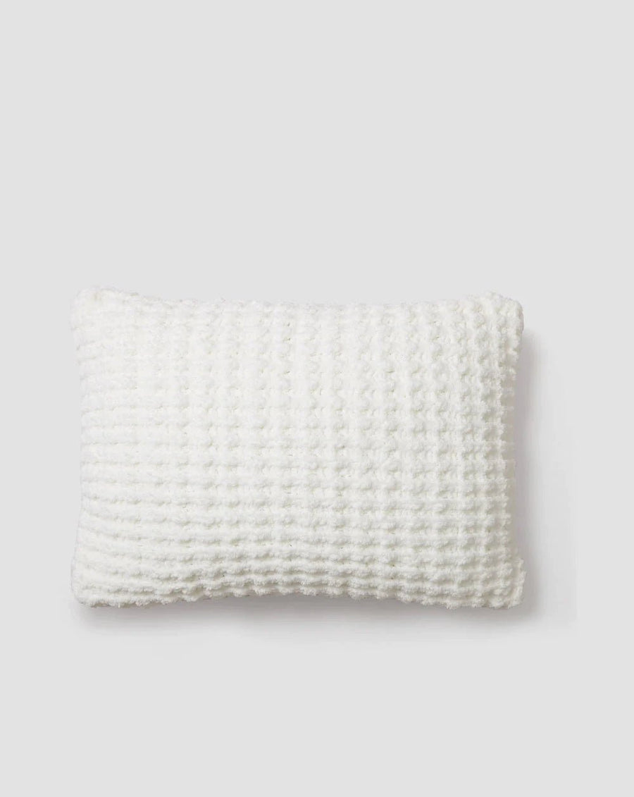Solid Multi Color Crocheted Snug Waffle Mini Pillow - The Rug Decor