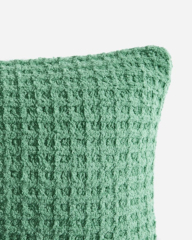 Solid Multi Color Crocheted Snug Waffle Mini Pillow - The Rug Decor
