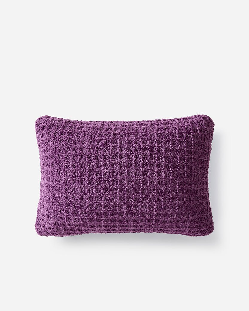 Solid Multi Color Crocheted Snug Waffle Mini Pillow - The Rug Decor
