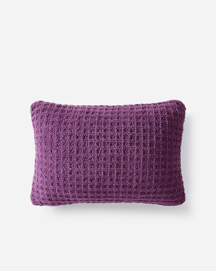 Solid Multi Color Crocheted Snug Waffle Mini Pillow - The Rug Decor