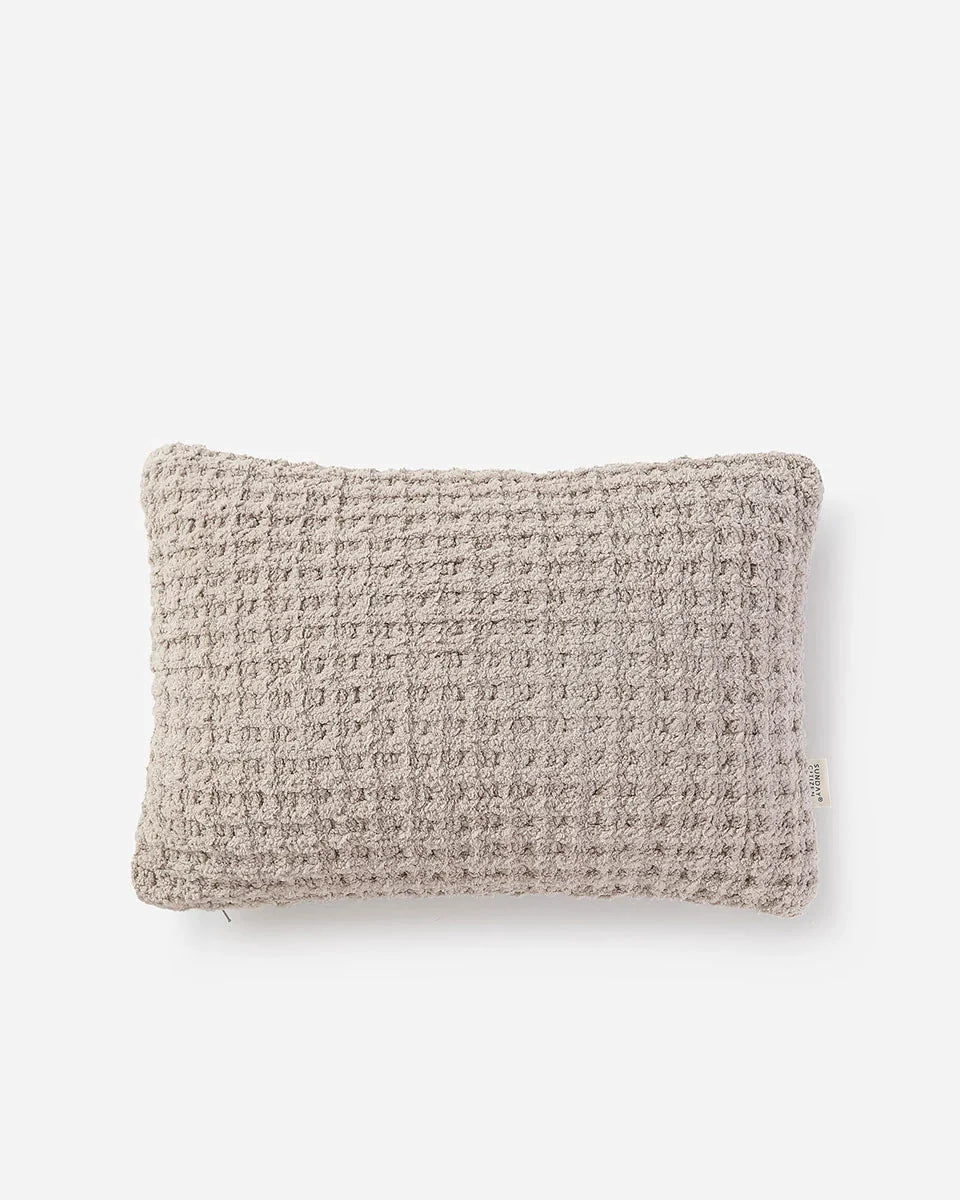 Solid Multi Color Crocheted Snug Waffle Mini Pillow - The Rug Decor