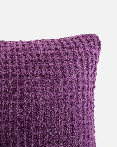 Solid Multi Color Crocheted Snug Waffle Throw Pillow - The Rug Decor