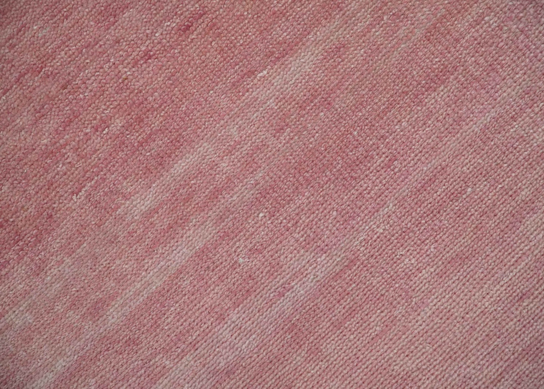 Solid Pink 8x10 Modern Contemporary Hand knotted wool Area Rug - The Rug Decor