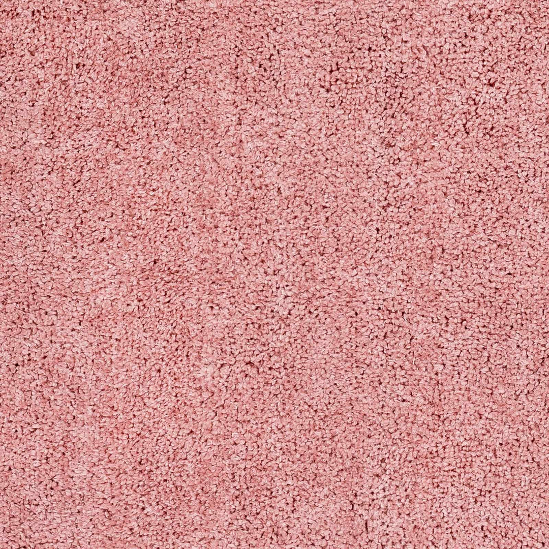Solid Pink Peach Plush Pile contemporary Style Area Rug - The Rug Decor