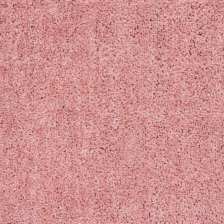 Solid Pink Peach Plush Pile contemporary Style Area Rug - The Rug Decor