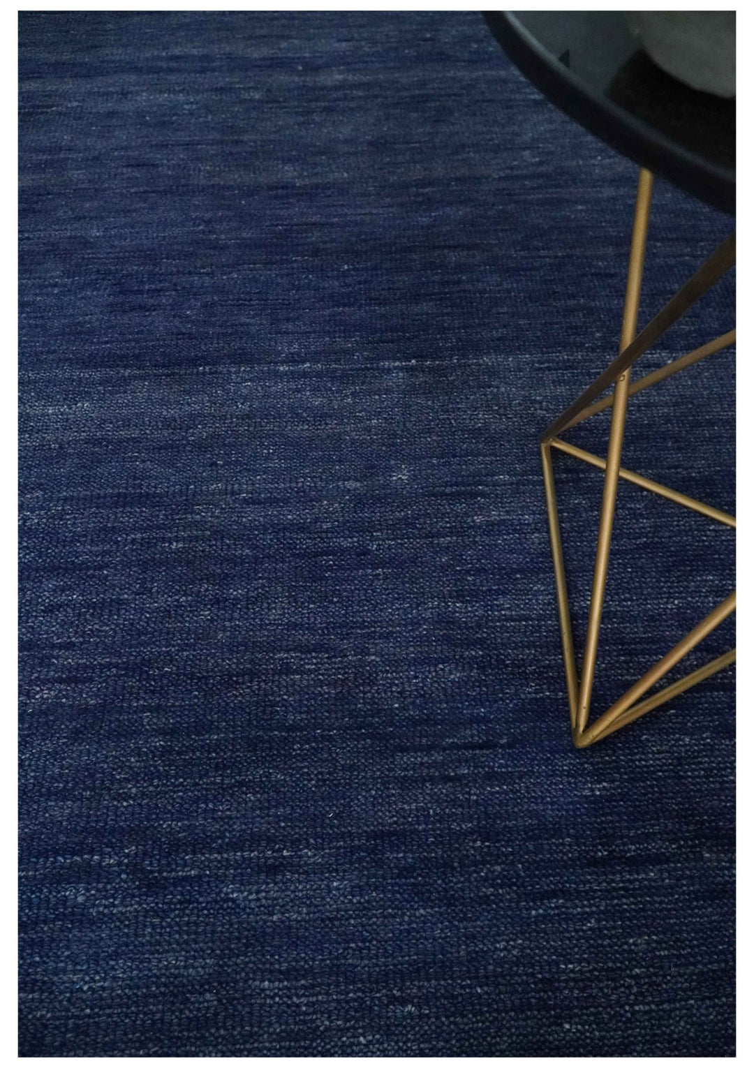 Solid Plane Blue Hand knotted Modern 8x10 wool Area Rug - The Rug Decor