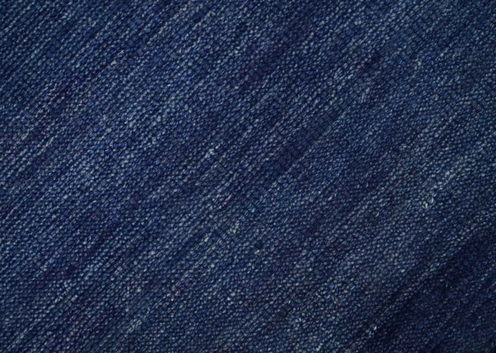Solid Plane Blue Hand knotted Modern 8x10 wool Area Rug - The Rug Decor