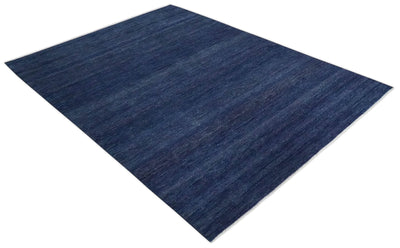 Solid Plane Blue Hand knotted Modern Custom Made wool Area Rug - The Rug Decor
