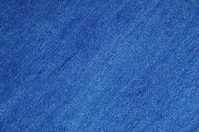 Solid Plane Blue Woolen Hand Tufted Multi Size Southwestern Gabbeh wool area Rug - The Rug Decor