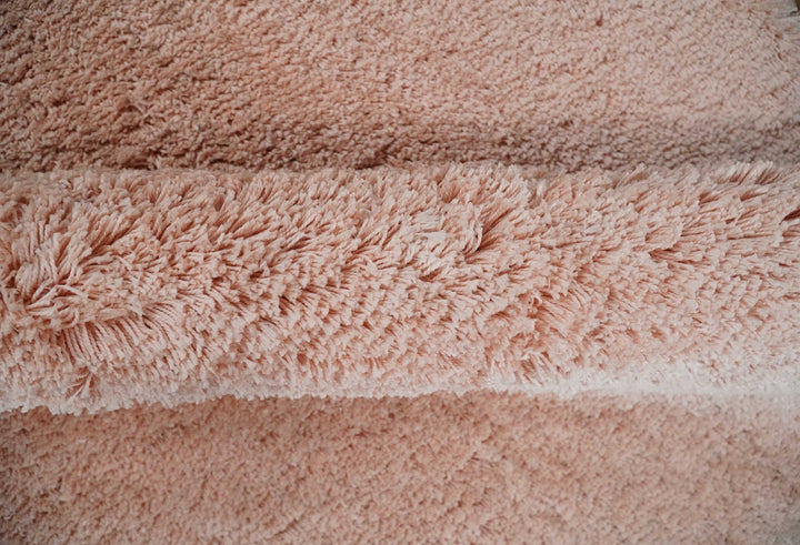 Solid Plush and Soft 3x5, 4x6 and 5x7 Hand Woven Shag Peach Area Rug | SHAG11 - The Rug Decor