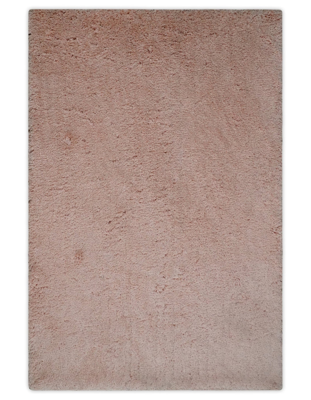 Solid Plush and Soft 3x5, 4x6 and 5x7 Hand Woven Shag Peach Area Rug | SHAG11 - The Rug Decor