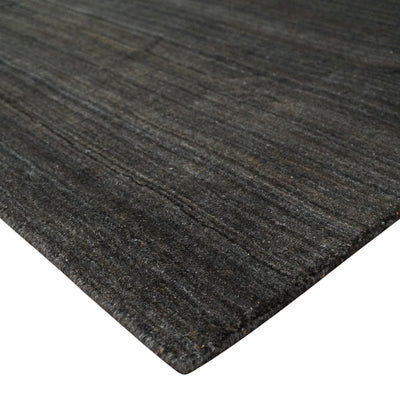 Solid Shaded Charcoal Shaded Scandinavian 5x7 Blended Wool Flatwoven Area Rug | HL34 - The Rug Decor