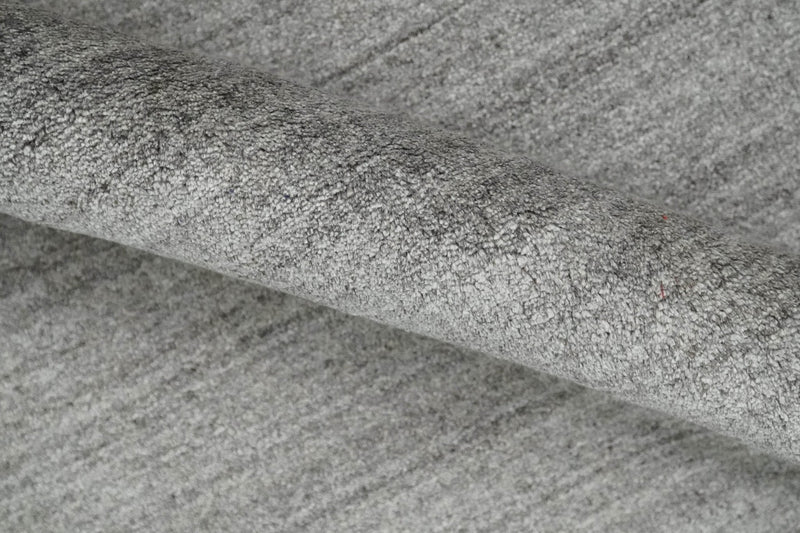 Solid Shaded Gray Shaded Scandinavian 5x7 Blended Wool Flatwoven Area Rug | HL33 - The Rug Decor